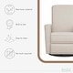 preview thumbnail 4 of 18, Evolur Raleigh Glider in Light Sand, Upholstered Plush Seating 360° Swivel Glider Rocking Chair