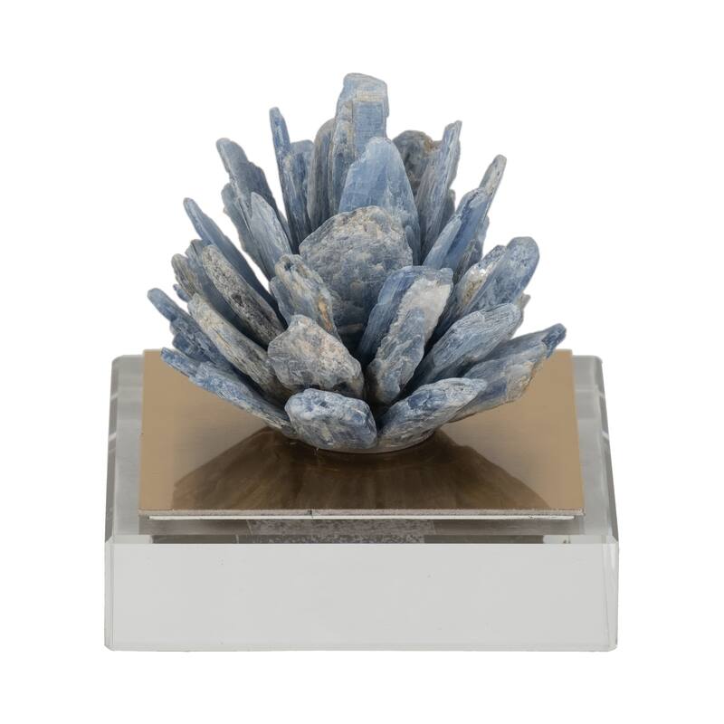 Sagebrook Home Julia Blue Stone Crystal Block, Perfect for Decor