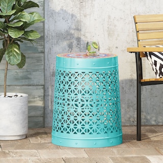 Cranbrook Outdoor Lace Cut Side Table with Tile Top by Christopher Knight Home
