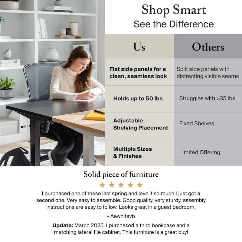 Bush Home Somerset Tall 5 Shelf Bookcase