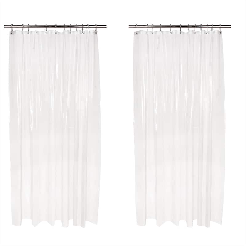Bath Bliss 2 Pack Resistant Shower Liner - Super Clear