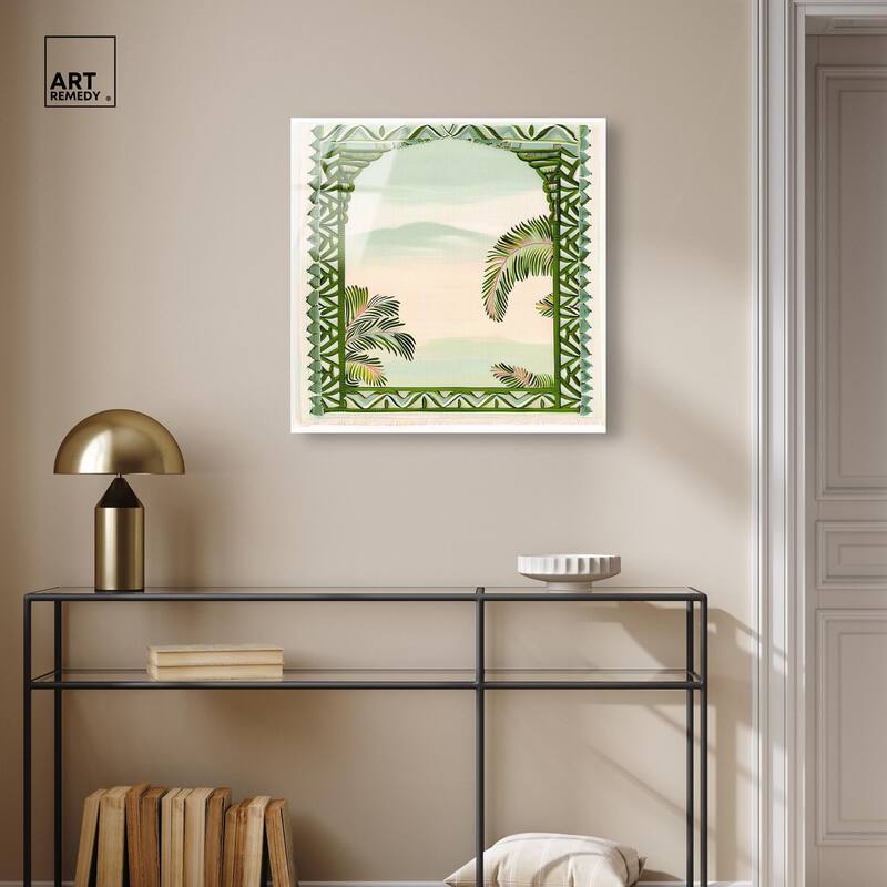 Palm View Vista Acrylic by Art Remedy, Ready to Hang
