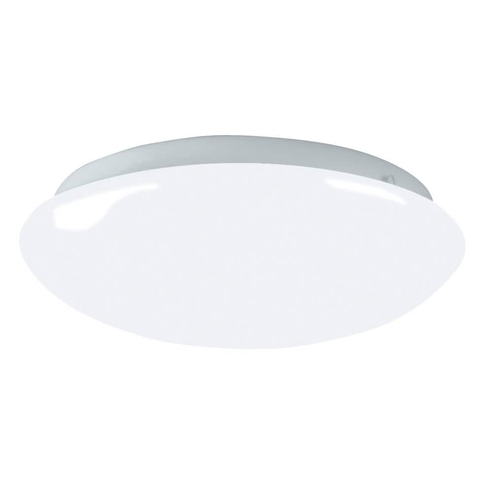 AFX Camden 11-inch White LED Flush Mount, White Acrylic Shade
