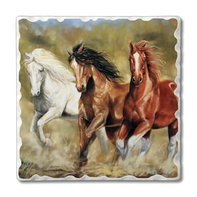 Counterart Absorbent Stone Coasters - Dust Busting - Set of 4 - 4x4x138