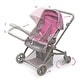 preview thumbnail 9 of 8, Badger Basket Voyage Twin Carriage Doll Stroller - Gray/Pink