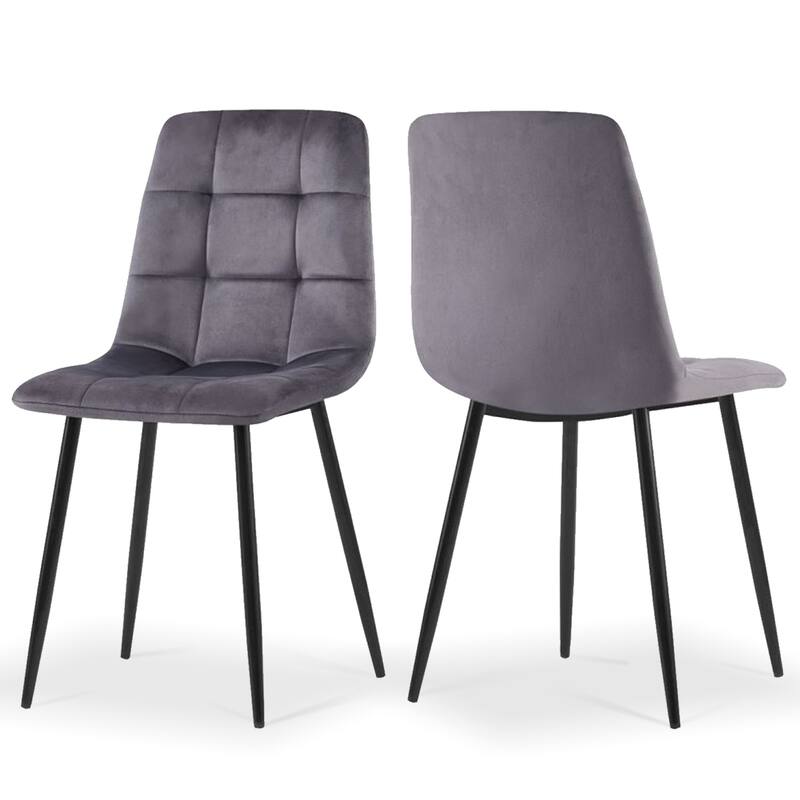 Mid Century Modern Velvet Dining Chairs Set Of 2 For Kitchen, Living Room