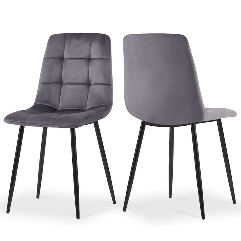 Velvet Dining Chairs Set Of 2,Dining Room Side Seating, Kitchen Chairs with Metal Legs for Living Room