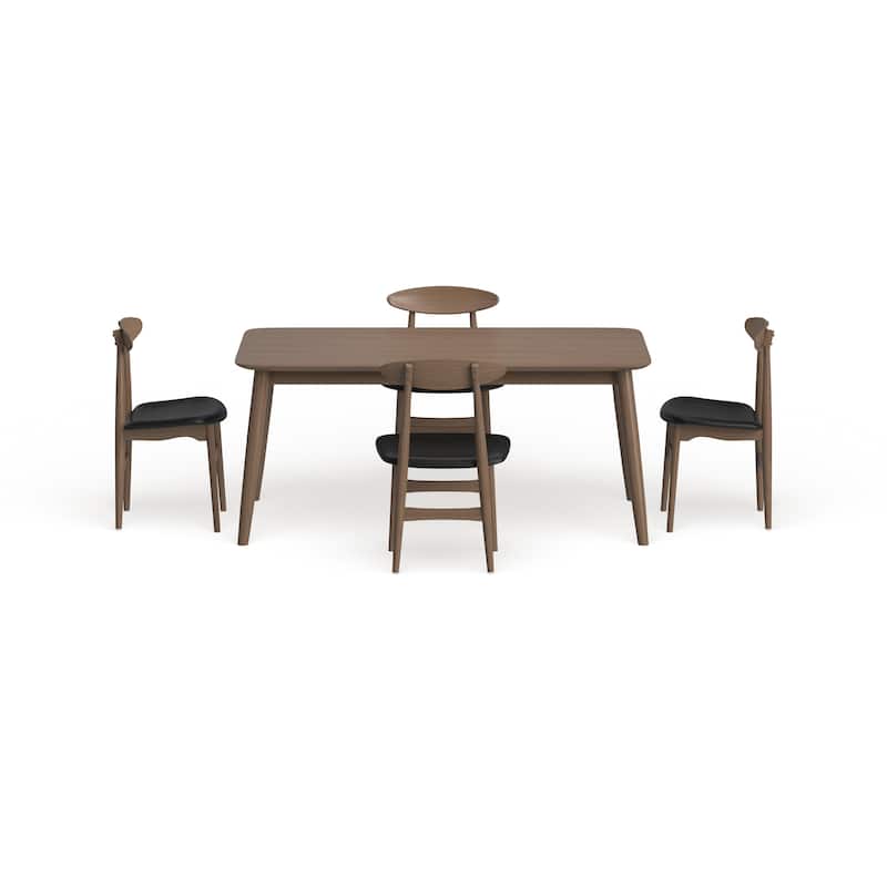 Carson Carrington Haapajarvi Mid-century Modern 5-piece French Oak Dining Set