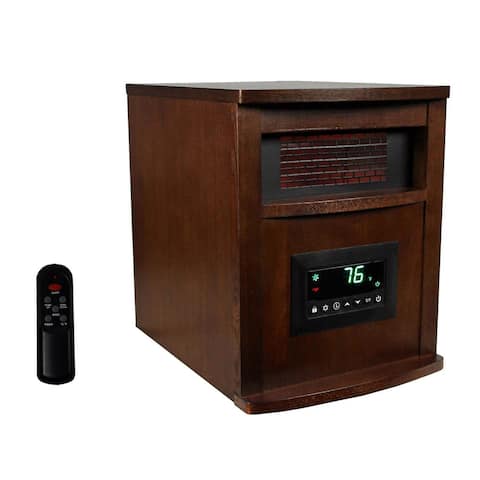Lifesmart 6 Element 1500W Portable Electric Infrared Quartz Space Heater, Indoor - 15 x 14.8 x 18.3 inches