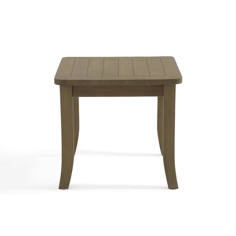 19" W Square Solid Teak Outdoor Side Table