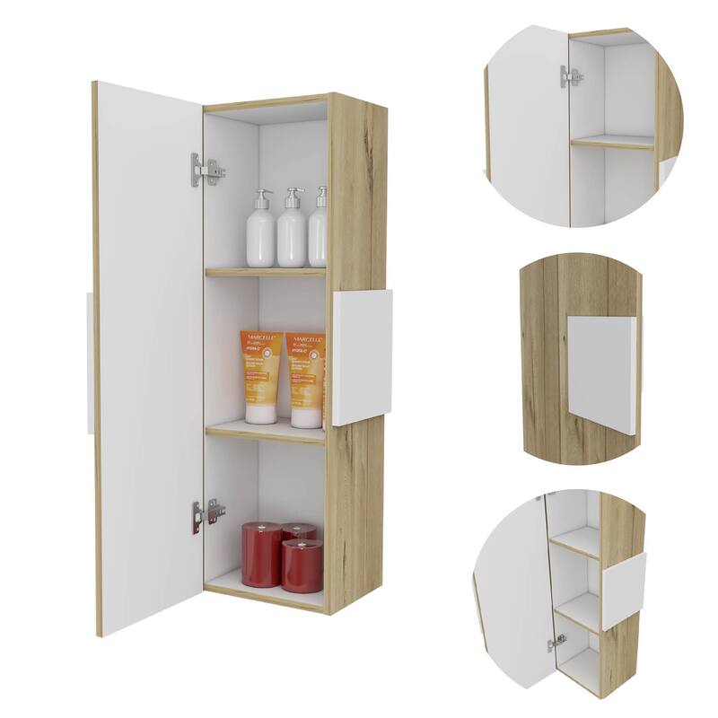 Bathroom 3-Shelf Rectangle Medicine Cabinet