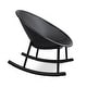 preview thumbnail 25 of 45, Set of 2 Mid-Century Modern Rocking Lounge Chairs - Egg-Shaped Breathable Plastic Seat with Durable Plastic Base, Accent Seating