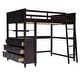 preview thumbnail 25 of 28, Full size Space-saving Loft Bed with Drawers, Shelves, Desk and Storage Drawers