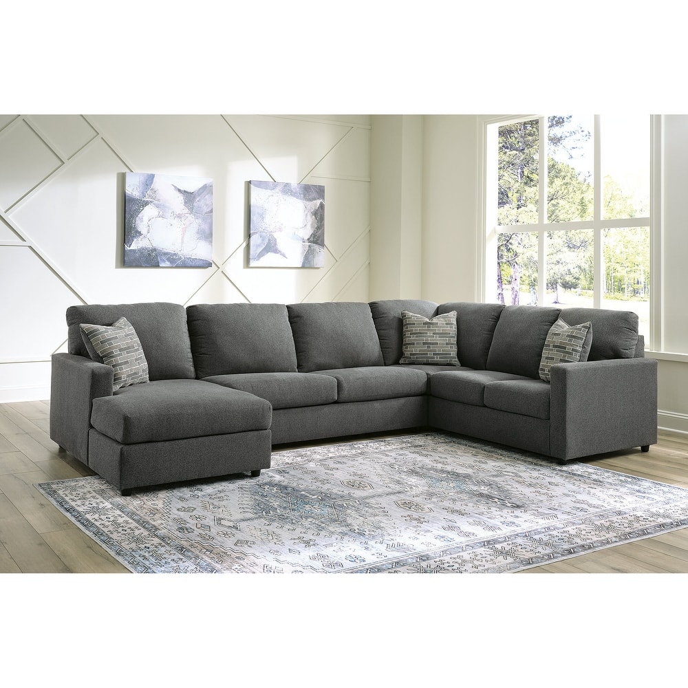 Signature Design by Ashley Edenfield 3-Piece Sectional with Chaise - 139"W x 89"D x 35"H