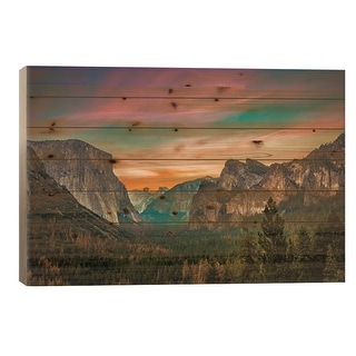 California Yosemite Valley Tunnel View Sunset Print On Wood by Alex G ...