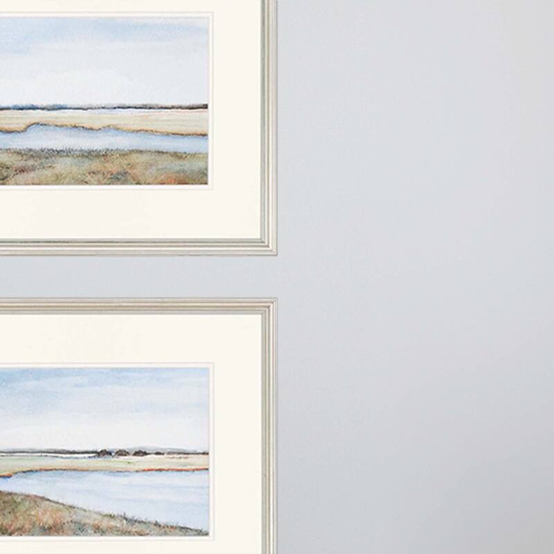 Marshes S/4 Framed Art Exclusive Giclee Under Glass - Blue