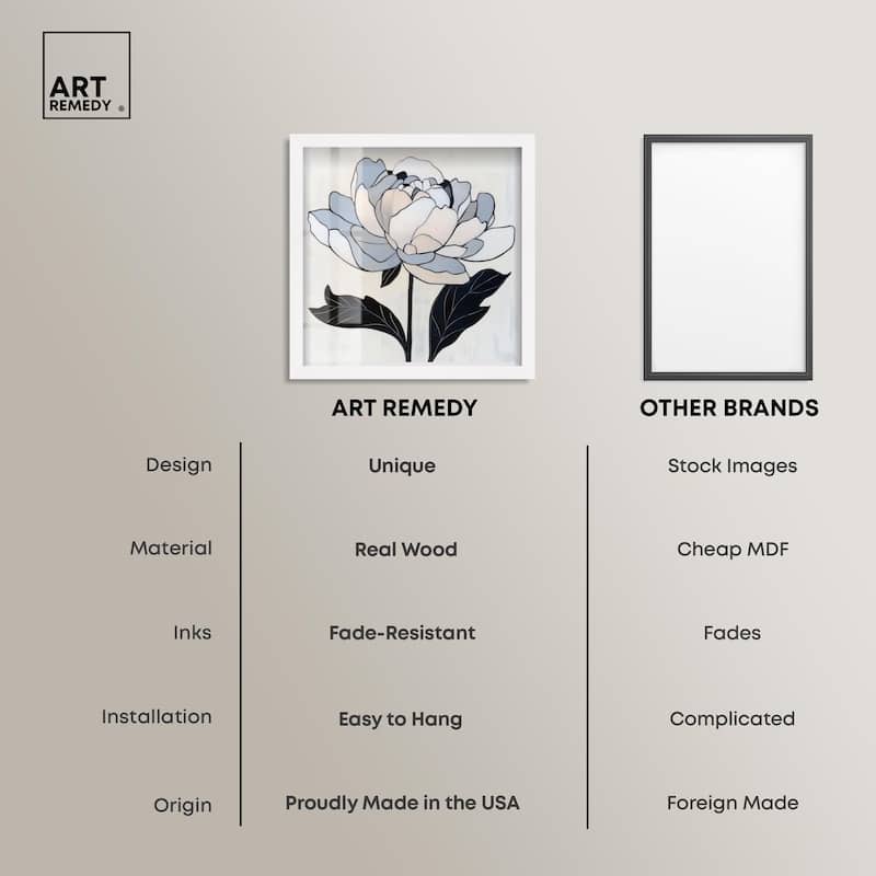 Gray Scale Flower I Shadowbox by Art Remedy