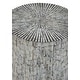 preview thumbnail 14 of 16, Light Blue Mother of Pearl Shell Handmade Mosaic Drum Geometric Accent Table