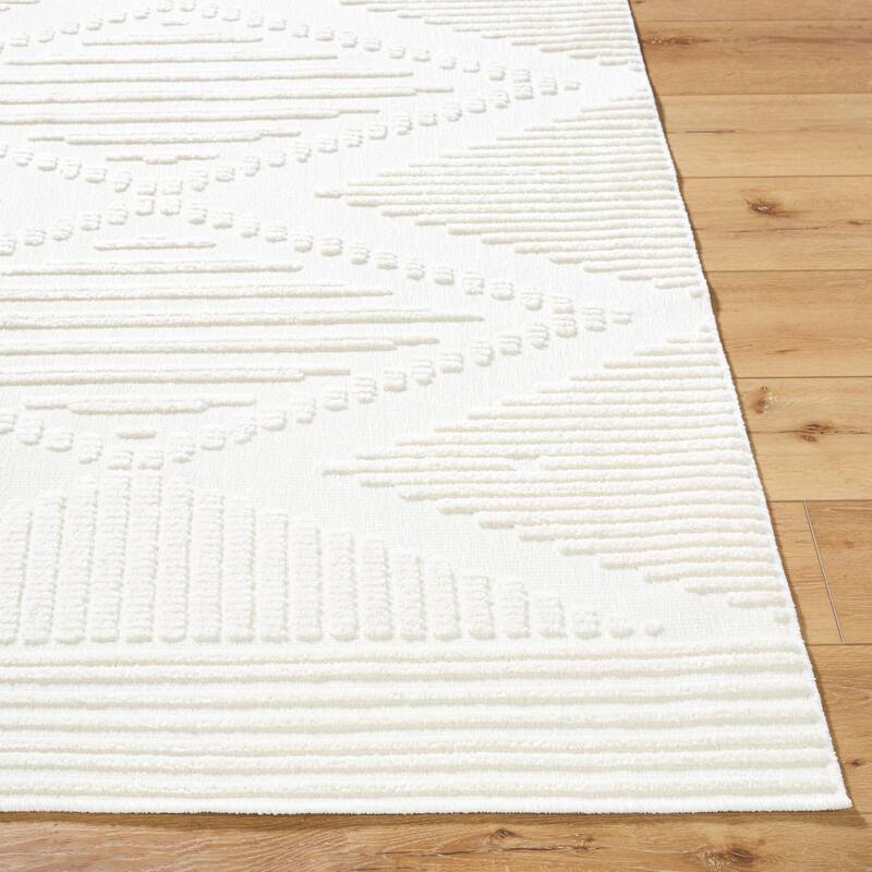 Livabliss Bohemian & Eclectic Lyna Diamond Washable Area Rug