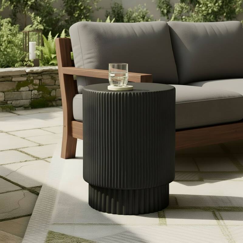 Christopher Knight Home - Indoor & Outdoor Rowan Handmade MGO Side Table - Black