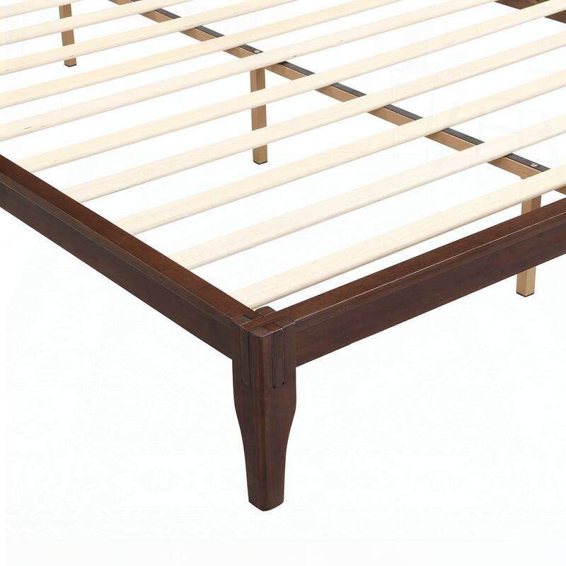 Bamboo Wood Platform Bed with Wood Slat Support