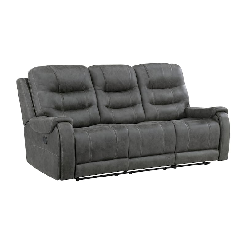 Fremont & Park Gerald 2-Piece Microfiber Manual Reclining Sofa Set - Tab Pull Motion