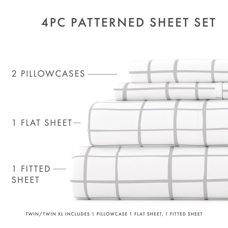 Becky Cameron Crossroad Pattern 4 Piece Deep Pocket Bed Sheets Set