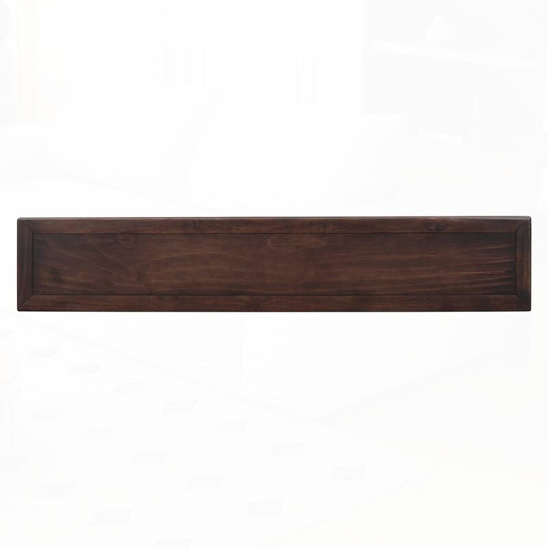 Retro Console Table with Open Shelf and 4 Drawers for Entryways