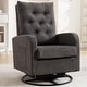 preview thumbnail 8 of 45, HOMYKA Swivel Rocking Upholstered Armchair Nursery Glider Linen Accent Chairs