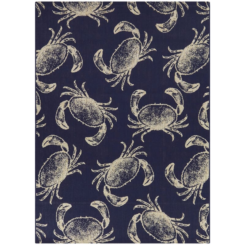 Sebastiao Coastal Crab Area Rug