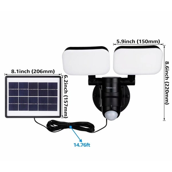 2-Light LED Solar Motion Sensor Security Light