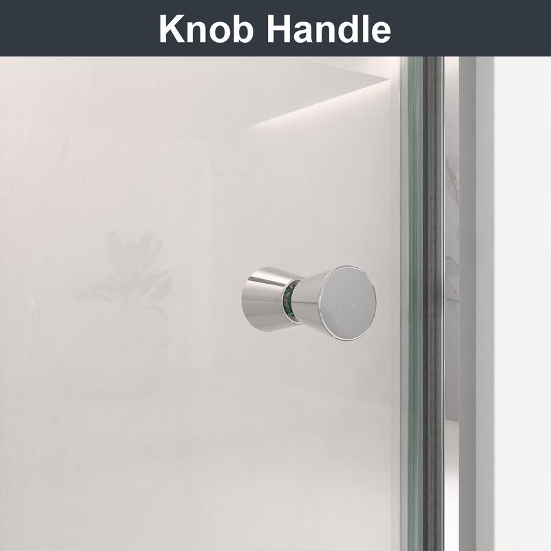 34"W x 72"H Frameless Circular Pivot Shower Door With 1/4" (6mm) Thick SGCC Tempered Glass