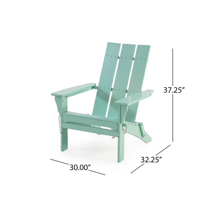 Zuma Outdoor Outdoor Acacia Wood Foldable Adirondack Chairs (Set of 2 ...