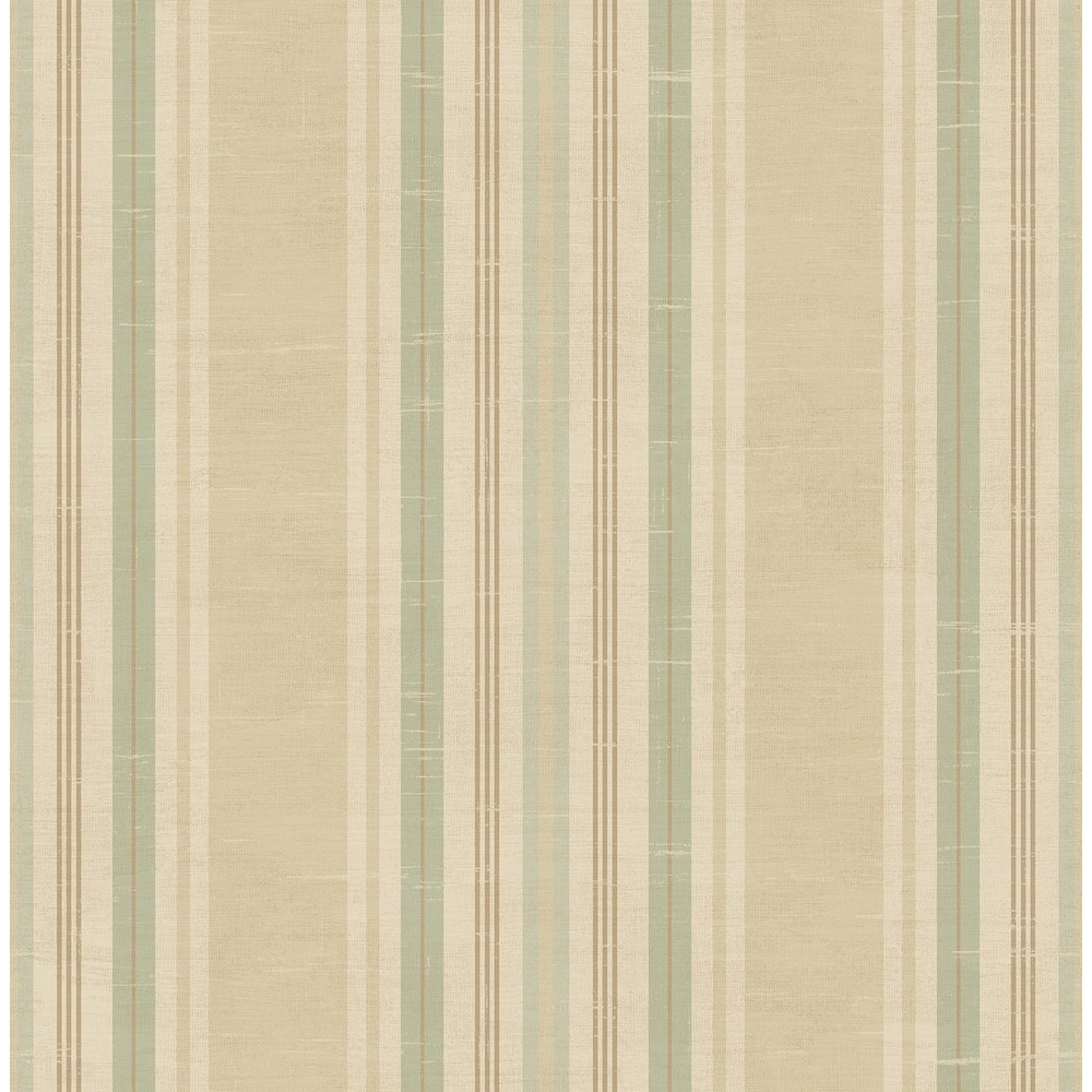 Seabrook Designs Noelle Linen Stripe Unpasted Wallpaper