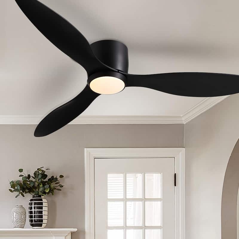 52 in. Sleek Ceiling Fan with Lights - Quiet Reversible DC Motor, Smart Control