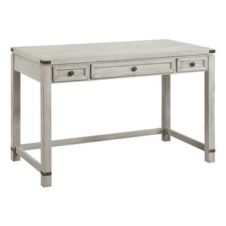 OSP Home Furnishings Baton Rouge Home Office Writing Desk (Off-White - Distressed)