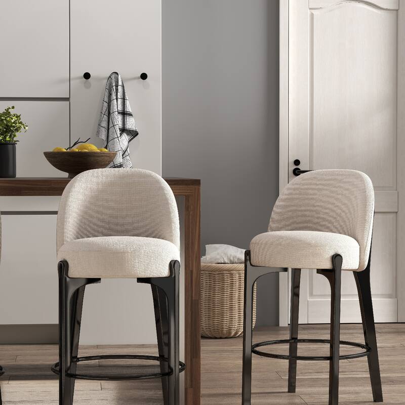 set of 4 Upholstered Counter Height Bar Stools