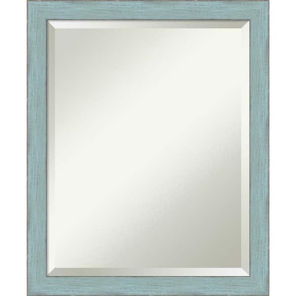 Wall Mirror, Sky Blue Rustic Wood. Opens flyout.