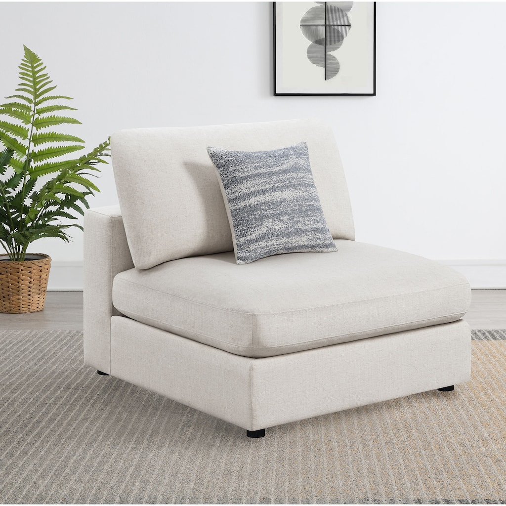 Serene Transitional Upholstered Armless Chair