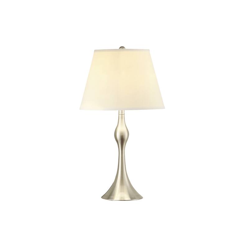 Broca Beige and Brushed Nickel 3-piece Lamp Set