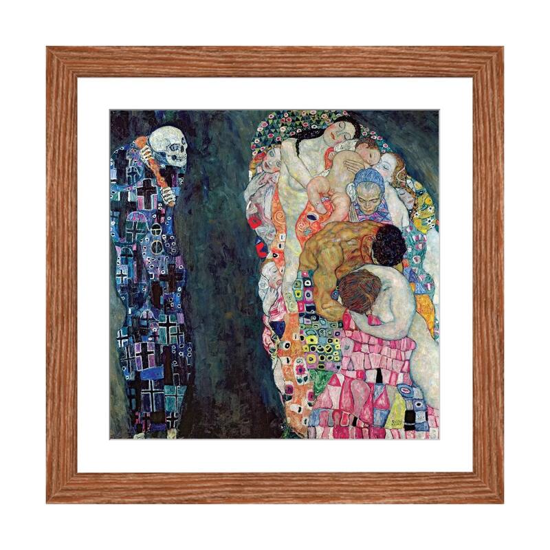 iCanvas "Death And Life, c.1911" by Gustav Klimt - Walnut - 24x24x1