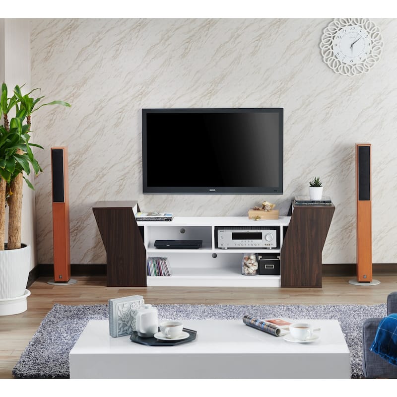 Tai Contemporary 71-inch 3-Open Shelf TV Console by Furniture of America