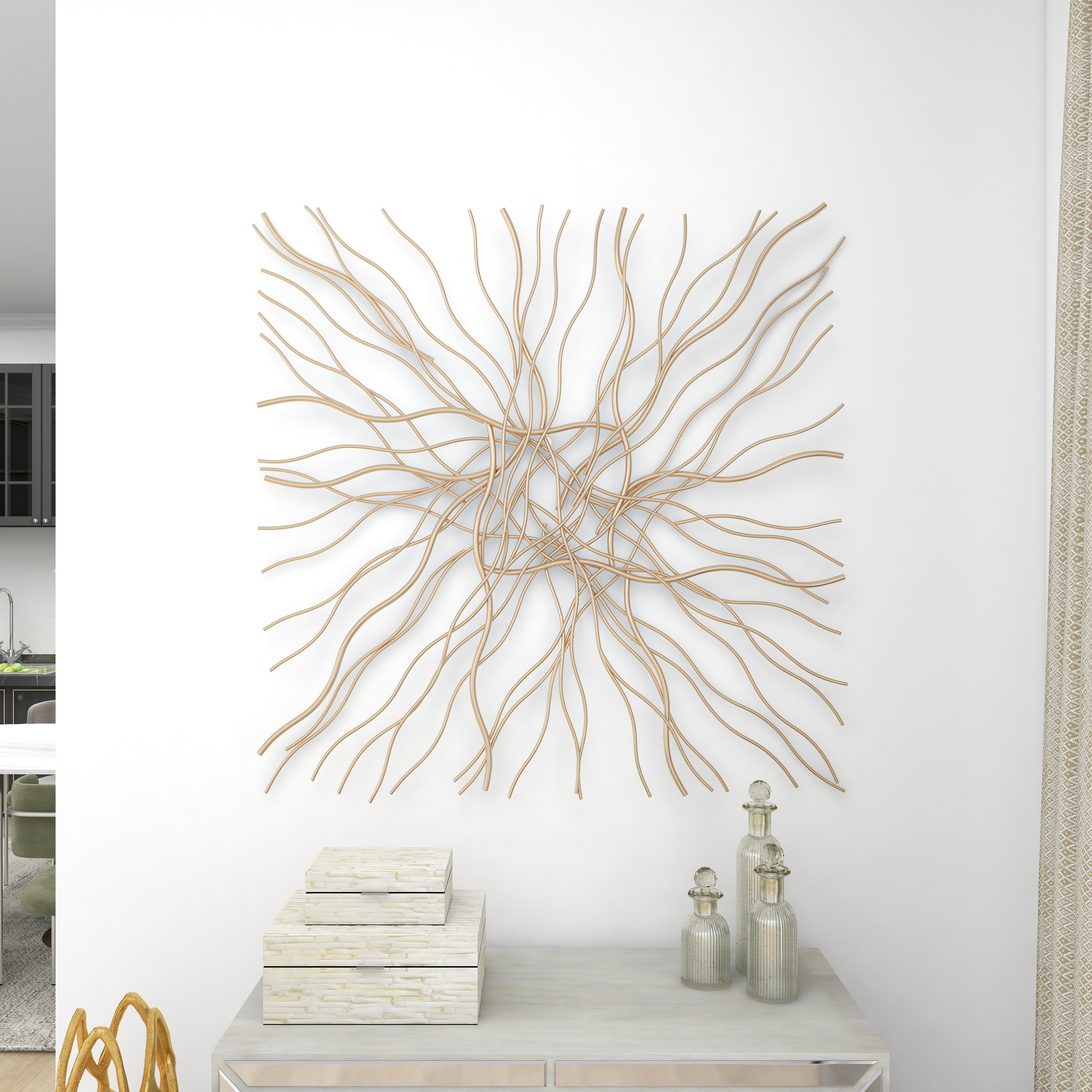 Metal Branch Inspired Geometric Home Wall Décor - On Sale