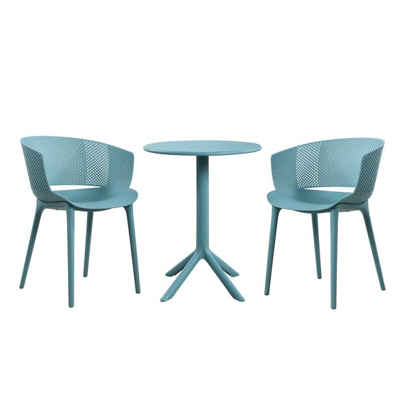 Christopher Knight Home - Bistro Modern Outdoor Plastic Bistro Set (3-Piece)