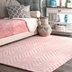 preview thumbnail 23 of 41, Nuloom Handmade Chevron Wool Area Rug 5' x 8' - Pink - Rectangle
