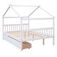 preview thumbnail 35 of 47, Wooden House Bed With Drawers