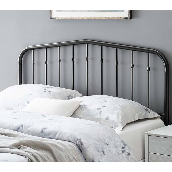Shop Camberly Arched King Size Black Metal Headboard Overstock