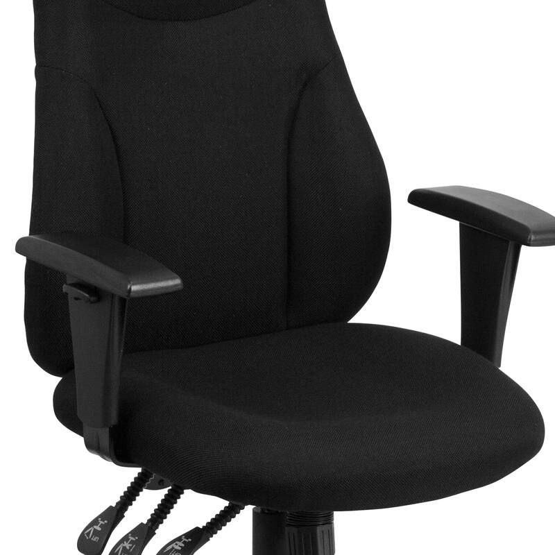 High Back Fabric Multifunction Ergonomic Task Chair with Adjustable Arms