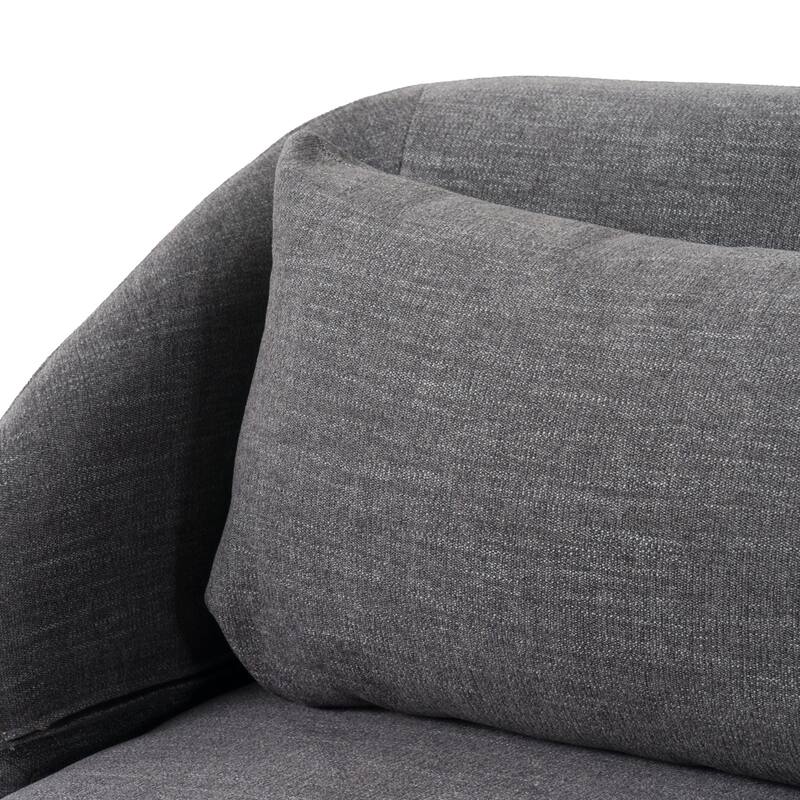 Divani Casa Lerner Modern Dark Grey Fabric Sofa Bed