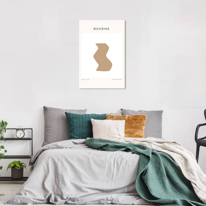 Wynwood Studio Canvas Abstract Boheme Trendy Vase Brown and Tan Modern & Contemporary Wall Art Canvas Print - 36 x 24